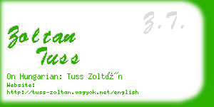 zoltan tuss business card